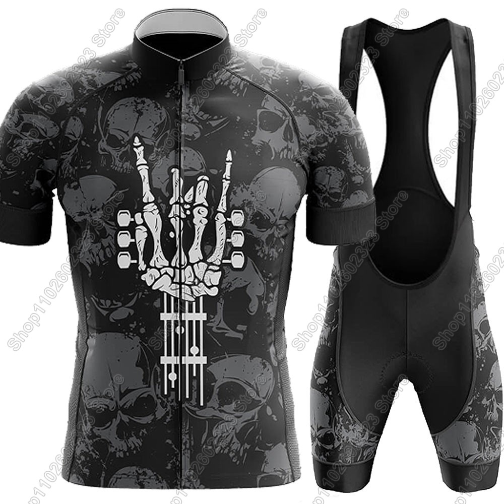 Cycling Gear Jersey - Rock-en-Roll Wielertrui 2025 Set Zomer Fietskleding
