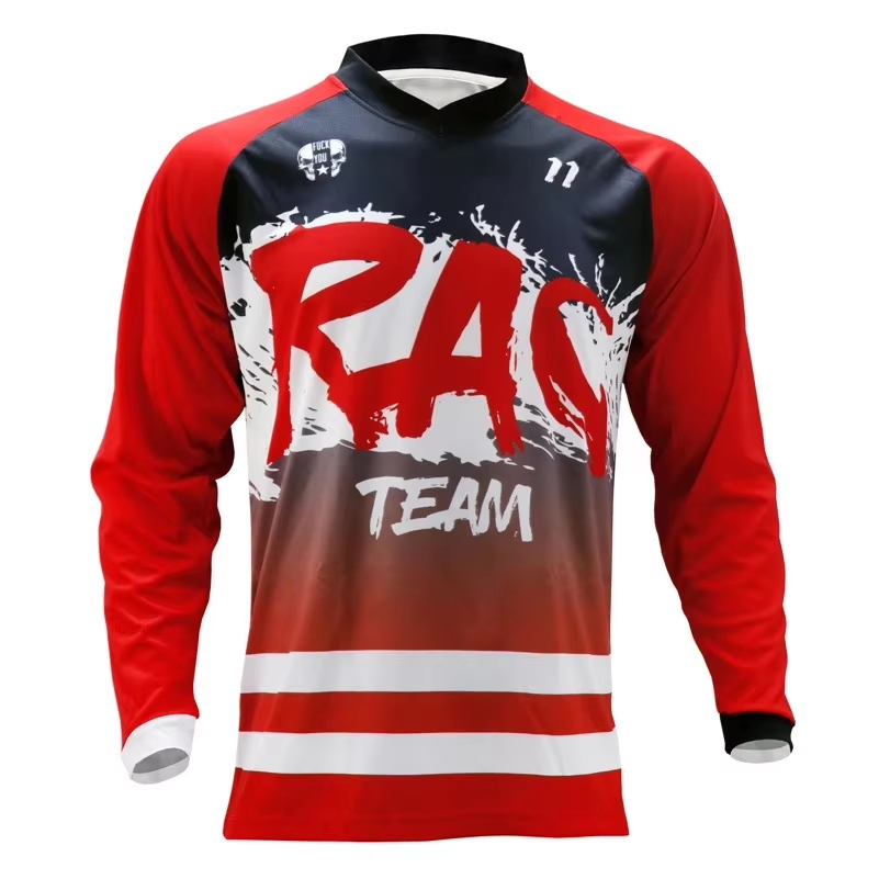 Cycling Gear Jersey - MTB-racejersey met lange mouwen, bijpassend voor